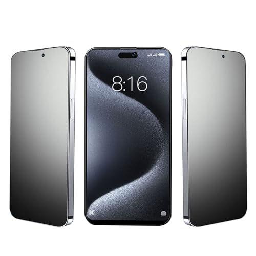 JELLYEA 3 Stück matte Schutzfolie für iPhone 15 PRO Privacy gehärtetes Glas Anti-Spy Vollständige Abdeckung Displayschutzfolie 9H matt Bildschirmschutz Anti-Spy Anti-Fingerabdruck für Apple 15 Pro, JELLYEA 3 Stück matte Schutzfolie für iPhone 15 PRO Privacy gehärtetes Glas Anti-Spy Vollständige Abdeckung Displayschutzfolie 9H matt Bildschirmschutz Anti-Spy Anti-Fingerabdruck für Apple 15 Pro, von JELLYEA