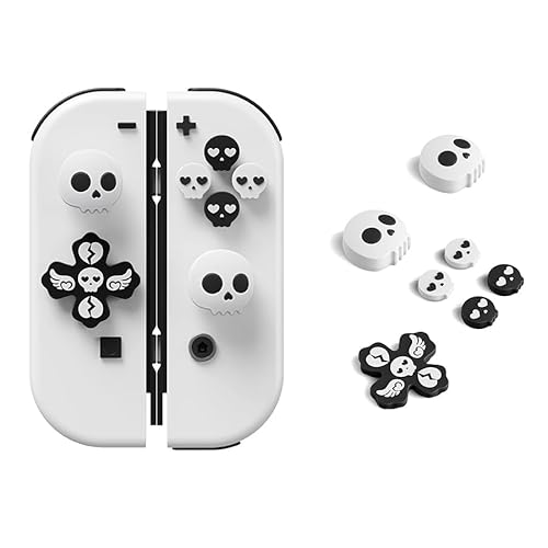 JEMDO Halloween Cross D-Pad Button Caps Set Joystick Cover, Cool Switch Thumb Grip Caps kompatibel mit Nintendo Switch/OLED/Lite, Soft Silikon ABXY Key Buttons Joystick Cap Covers Zubehör JEMDO Halloween Cross D-Pad Button Caps Set Joystick Cover, Cool Switch Thumb Grip Caps kompatibel mit Nintendo Switch/OLED/Lite, Soft Silikon ABXY Key Buttons Joystick Cap Covers Zubehör von JEMDO