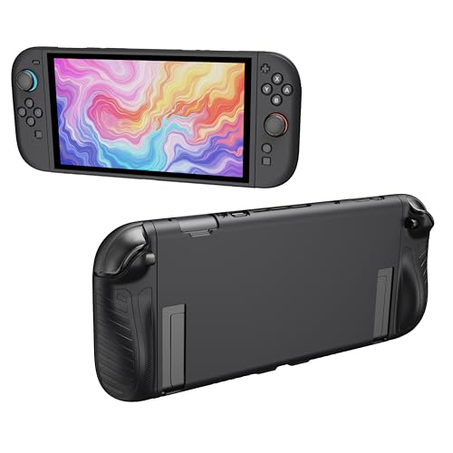 JEMDO Protective Case Compatible with Nintendo Switch 2025 , Ergonomic Comfort Grip TPU Frosted Soft Case with 4 Thumb Grip Caps,Black JEMDO Protective Case Compatible with Nintendo Switch 2025 , Ergonomic Comfort Grip TPU Frosted Soft Case with 4 Thumb Grip Caps,Black von JEMDO
