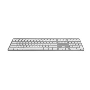 JENIMAGE Wireless Aluminium Keyboard Tastatur kabellos weiß, silber von JENIMAGE
