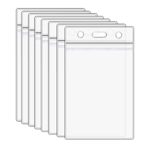 JENWUN 10 Stück Ausweishalter, Transparent Kunststoff Ausweishalter Horizontale Namensschild Abzeichen Wasserdicht Duable ID Kartenhalter Ausweishüllen JENWUN 10 Stück Ausweishalter, Transparent Kunststoff Ausweishalter Horizontale Namensschild Abzeichen Wasserdicht Duable ID Kartenhalter Ausweishüllen von JENWUN