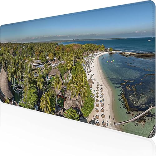 Mauspad Baum Mousepad XXL 900x300x3mm Grün Gaming Mauspad with Stitched Edges Wasserdicht rutschfest Maus Pad für Bürozubehör Laptop Verbessert Präzision und Geschwindigkei, Geschenke für Männer W-R von JEPGFOU