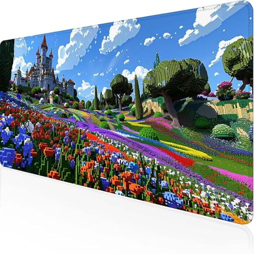Mauspad Landschaft Mousepad XXL 1200 x 600 x 3mm Blau Gaming Mauspad with Stitched Edges Wasserdicht rutschfest Maus Pad für Bürozubehör Laptop Verbessert Präzision und Geschwindigkei, Geschenke 3-C von JEPGFOU