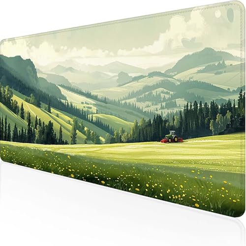 Mauspad Rasen Mousepad XXL 1200x600x3 mm Grün Gaming Mauspad with Stitched Edges Wasserdicht rutschfest Maus Pad für Bürozubehör Laptop Verbessert Präzision und Geschwindigkei, Geschenke 6-6 von JEPGFOU