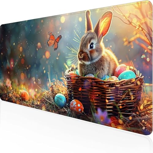 Mauspad Schmetterling Mousepad XXL 1200x600mm Gelb Gaming Mauspad with Stitched Edges Wasserdicht rutschfest Maus Pad für Bürozubehör Laptop Verbessert Präzision und Geschwindigkei, Geschenke 3-2 von JEPGFOU