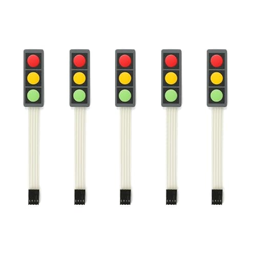 JESSINIE 1 x 3-Tasten-Array-Membranschalter, 3-Tasten-Array-Membranschalter, Ein-/Ausschalter, MG001V, 57 x 20 x 0,8 mm, Rot, Gelb, Grün, Mikrocontroller, erweiterte Tastatur, 4-polig, Dupont, 5 Stück JESSINIE 1 x 3-Tasten-Array-Membranschalter, 3-Tasten-Array-Membranschalter, Ein-/Ausschalter, MG001V, 57 x 20 x 0,8 mm, Rot, Gelb, Grün, Mikrocontroller, erweiterte Tastatur, 4-polig, Dupont, 5 Stück von JESSINIE