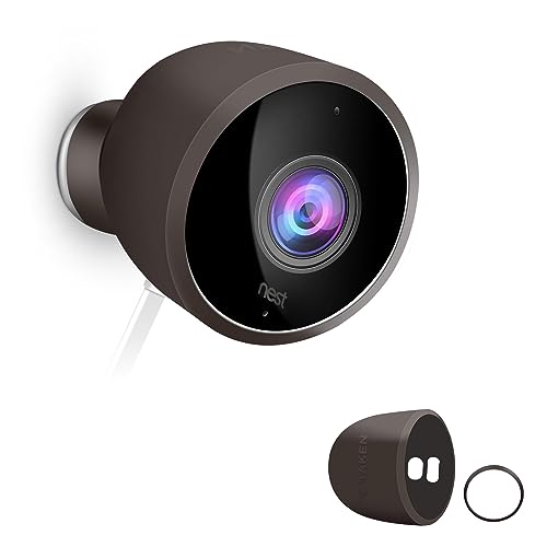 Silikon-Schutzhülle für Nest Cam Outdoor Sicherheitskamera – schützen und tarnen Sie Ihre Nest Cam Outdoor mit diesen UV- und wetterfesten Silikon-Hüllen, braun, 1 Pack von JESSY