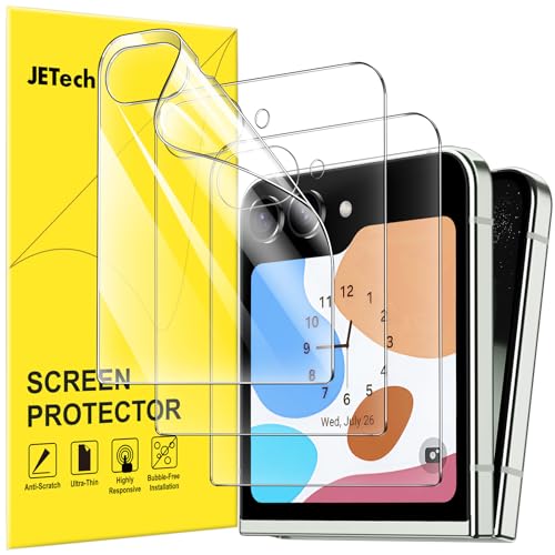 JETech Front Schutzfolie für Samsung Galaxy Z Flip 5, Full Screen PET Displayschutz, Hat Keinen Einfluss auf die Hülle, HD Klar, 3 Stück JETech Front Schutzfolie für Samsung Galaxy Z Flip 5, Full Screen PET Displayschutz, Hat Keinen Einfluss auf die Hülle, HD Klar, 3 Stück von JETech