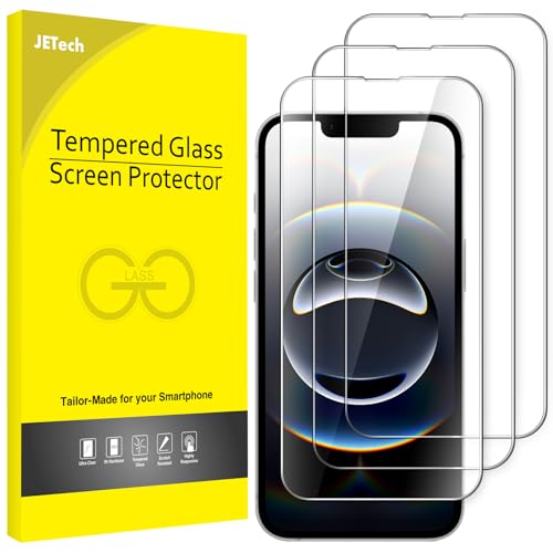 JETech Full Screen Schutzfolie für iPhone 16e 6,1 Zoll 2025, 9H Gehärtete Glas Displayschutz, Hat Keinen Einfluss auf die Hülle, HD Klar, 3 Stück von JETech