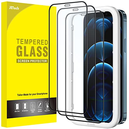 JETech Full Screen Schutzfolie für iPhone 12/12 Pro 6,1 Zoll, Schwarzer Rand Panzer Schutz Glas Folie Displayschutz mit Einfaches Installationswerkzeug, HD Klar, 3 Stück JETech Full Screen Schutzfolie für iPhone 12/12 Pro 6,1 Zoll, Schwarzer Rand Panzer Schutz Glas Folie Displayschutz mit Einfaches Installationswerkzeug, HD Klar, 3 Stück von JETech