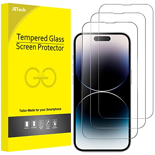 JETech Full Screen Schutzfolie für iPhone 14 Pro Max 6,7 Zoll, 9H Panzer Schutz Glas Folie Displayschutz Hat Keinen Einfluss auf die Hülle, HD Klar, 3 Stück von JETech