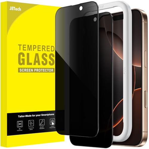 JETech Full Screen Sichtschutz für iPhone 16 Pro Max 6,9 Zoll, Schwarz Rand Anti-Spy Gehärtete Glas Schutzfolie mit Einfachem Installationswerkzeug, Hat Keinen Einfluss auf die Hülle, 2 Stück JETech Full Screen Sichtschutz für iPhone 16 Pro Max 6,9 Zoll, Schwarz Rand Anti-Spy Gehärtete Glas Schutzfolie mit Einfachem Installationswerkzeug, Hat Keinen Einfluss auf die Hülle, 2 Stück von JETech