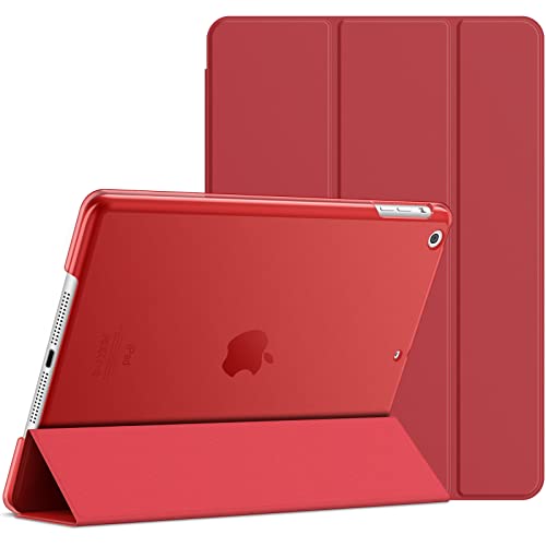 JETech Hülle für iPad Air (2013 Modell), Schutzhülle mit Ständer Funktion und Auto Schlaf/Wachen (Rot) von JETech