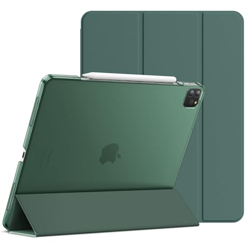 JETech Hülle für iPad Pro 12,9 Zoll (Modell 2020/2018), Kompatibel mit Pencil, Intelligent Abdeckung Schlafen/Wachen (Neblig Blau) von JETech