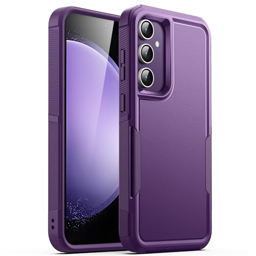 JETech Hülle für Samsung Galaxy S23 FE 6,4 Zoll, Schwerlast Dual Layer Schutz, Robuste Tough Stoßfest Handyhülle mit Matt Design (Dunkellila) von JETech