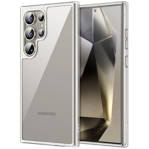 JETech Hülle für Samsung Galaxy S24 Ultra 5G, Nie Vergilbung Stoßfest Handyhülle, Anti-Kratzt Harte PC Rückseite Schutzhülle (Durchsichtig) von JETech