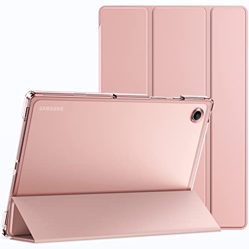 JETech Hülle für Samsung Galaxy Tab A8 10,5 Zoll 2021 (SM-X200/X205/X207), Schlank Transluzent Rückseite Trifold Folio Ständer Dünn Tablet Schutzhülle, Auto Wachen/Schlafen (Roségold) von JETech