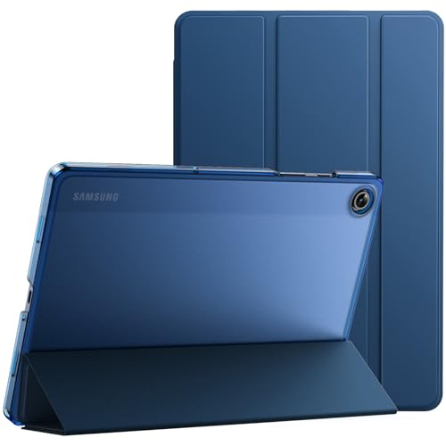 JETech Hülle für Samsung Galaxy Tab A9+ / A9 Plus 11 Zoll 2023, Dünn Transluzent Rückseite Tri-Fold Folio Ständer Tablet Schutzhülle, Auto Wachen/Schlafen (Navy) von JETech