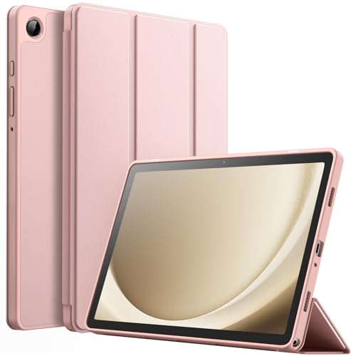JETech Hülle für Samsung Galaxy Tab A9+ / A9 Plus 11 Zoll 2023, Weiche TPU Tri-Fold Ständer Tablet Schutzhülle, Auto Wachen/Schlafen (Roségold) von JETech