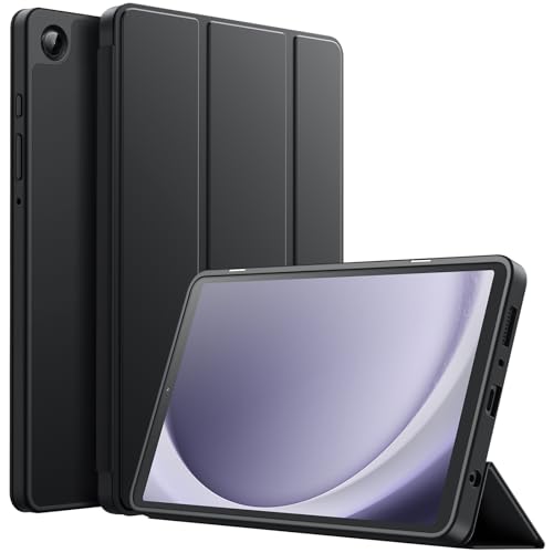 JETech Hülle für Samsung Galaxy Tab A9 8,7 Zoll 2023, Weiche TPU Tri-Fold Ständer Tablet Schutzhülle (Schwarz) von JETech