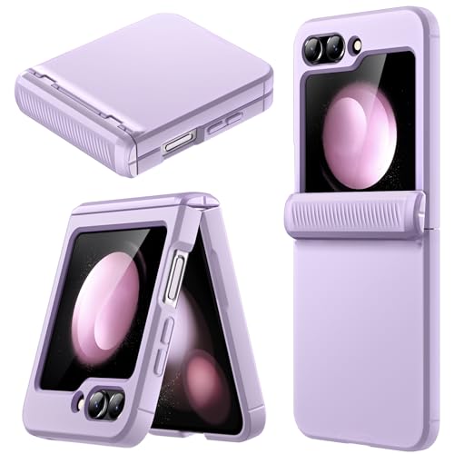 JETech Hülle für Samsung Galaxy Z Flip 5 2023 mit Scharnierschutz, Schwerer Robuster Schutzhülle Harte PC Handyhülle, Anti-Fingerabdruck Matt Finish (Helles Lila) von JETech
