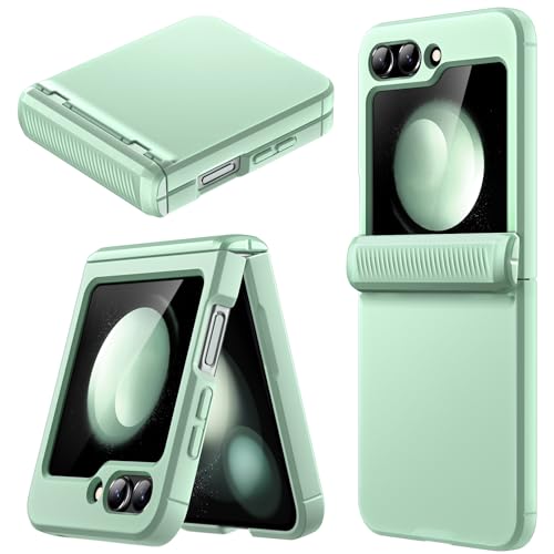 JETech Hülle für Samsung Galaxy Z Flip 5 2023 mit Scharnierschutz, Schwerer Robuster Schutzhülle Harte PC Handyhülle, Anti-Fingerabdruck Matt Finish (Minzgrün) von JETech