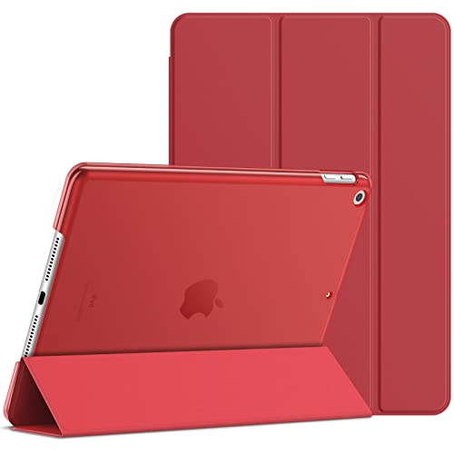 JETech Hülle für iPad 9 8 7 (10,2 Zoll, Modell 2021 2020 2019, 9. 8. 7. Generation), Auto Schlafen Wachen (Rot) von JETech