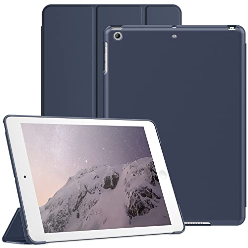 JETech Hülle für iPad Air 1 9,7 Zoll (Modell 2013, 1. Generation), Schützende Harte Rückenschale Weiche Berührung Tablet Ständerabdeckung, Auto Wachen/Schlafen (Navy) von JETech