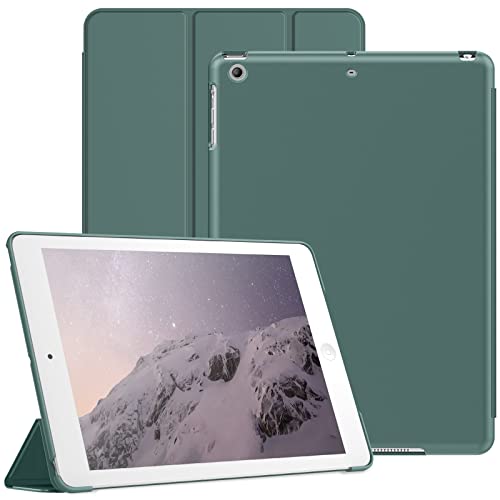 JETech Hülle für iPad Air 1 9,7 Zoll (Modell 2013, 1. Generation), Schützende Harte Rückenschale Weiche Berührung Tablet Ständerabdeckung, Auto Wachen/Schlafen (Neblig Blau) von JETech