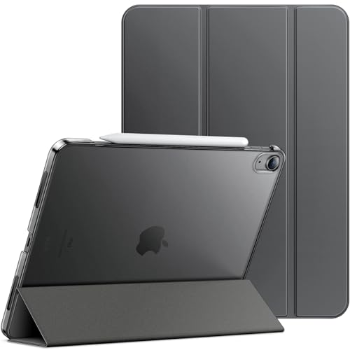 JETech Hülle für iPad Air 13 Zoll M3/M2 (2025/2024), Dünn Standfuß Hart Rückenschale Smart Abdeckung mit Auto Wachen/Schlafen (Space Grau) von JETech