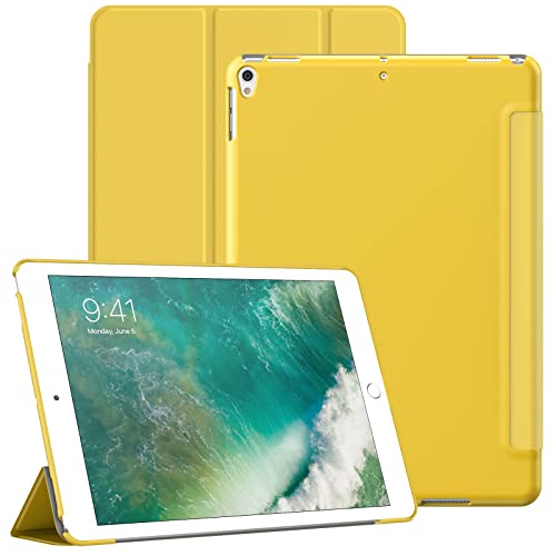 JETech Hülle für iPad Air 3 (10,5 Zoll 2019, 3. Generation) und iPad Pro 10,5, Schützende Harte Rückenschale Weiche Berührung Tablet Ständerabdeckung, Auto Wachen/Schlafen (Gelb) von JETech