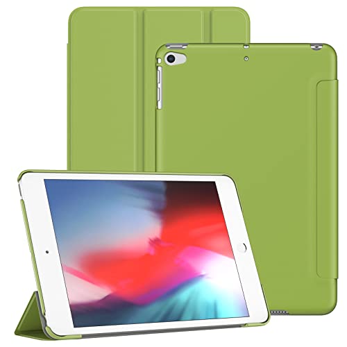 JETech Hülle für iPad Mini 5/4 (2019/2015 Modell 5./4. Generation), Schützende Harte Rückenschale Weiche Berührung Tablet Ständerabdeckung, Auto Wachen/Schlafen (Grün) von JETech