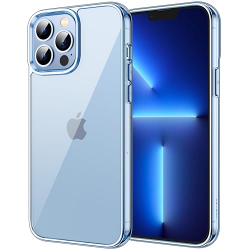 JETech Hülle für iPhone 13 Pro Max 6,7 Zoll, Nie Vergilbung Stoßfeste Stoßstange handyhülle, Anti-Kratzt Transparent Rückseite (Sierrablau) von JETech