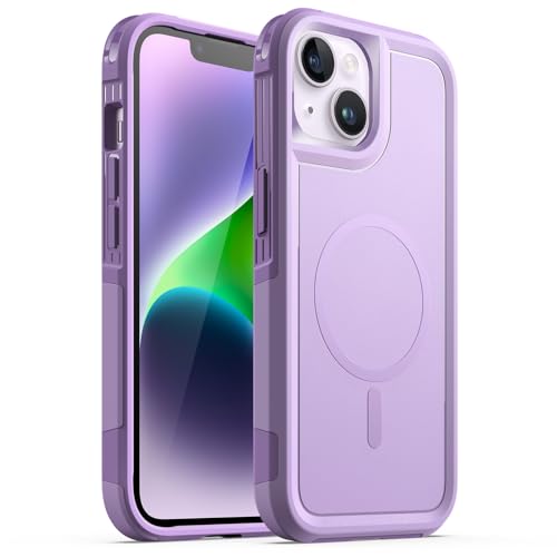 JETech Hülle für iPhone 14 Plus 6,7 Zoll Kompatibel mit MagSafe, Schwerlast Dual Layer Robust Schutz, Stoßfeste Schützende Harte Magnetisch Handyhülle (Helles Lila) von JETech