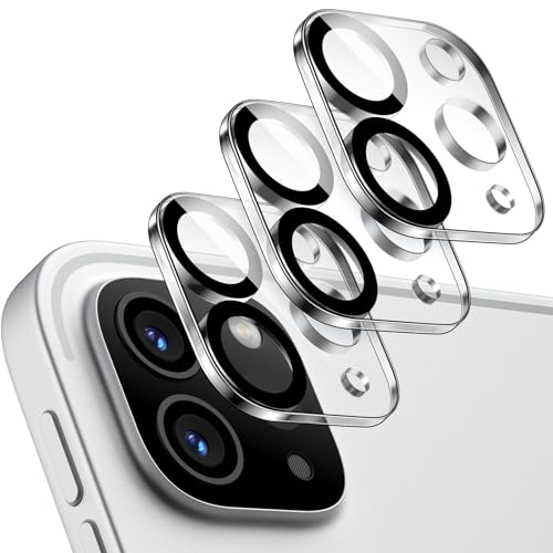JETech Kameraschutz für iPad Pro 11 Zoll/12,9 Zoll (2022/2021/2020), 9H Anti-Kratzer Kamera Schutzfolie, HD Klar Gehärtetes Glas, Volle Abdeckung, Einfache Installation, 3 Stück von JETech