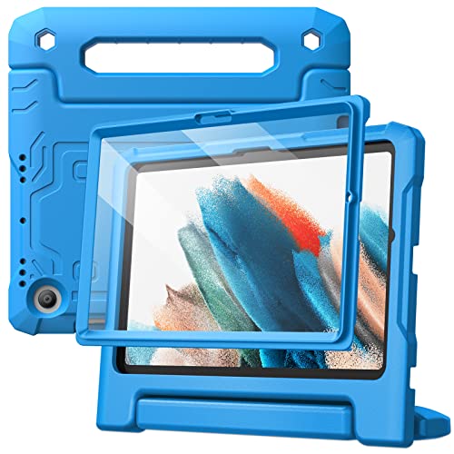 JETech Kinder Hülle für Samsung Galaxy Tab A8 10,5 Zoll 2021 (SM-X200/X205/X207) mit Eingebaut Schutzfolie, Stoßfest Ganzkörpe Griff Ständer Tablet Schutzhülle (Blau) von JETech