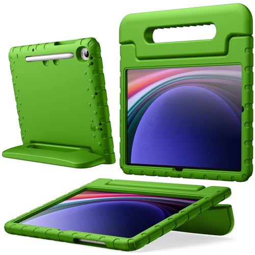 JETech Kinder Hülle für Samsung Galaxy Tab S9 11 Zoll, Stoßfeste Tablet Schutzhülle mit Griff Ständer, Unterstützung S Pen Aufladung (Grün) von JETech