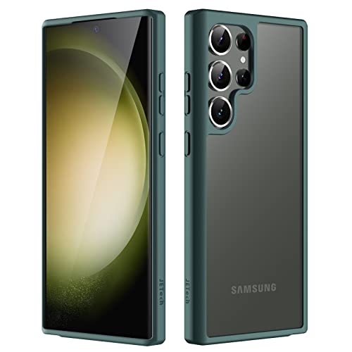 JETech Matt Hülle für Samsung Galaxy S23 Ultra 5G 6,8 Zoll, Mattierte Durchscheinende Handyhülle Rückseite Dünn Schutzhülle, Anti-Fingerabdruck (Nachtgrün) von JETech