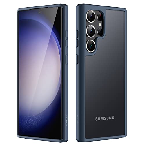 JETech Matt Hülle für Samsung Galaxy S23 Ultra 5G 6,8 Zoll, Mattierte Durchscheinende Handyhülle Rückseite Dünn Schutzhülle, Anti-Fingerabdruck (Navy) von JETech