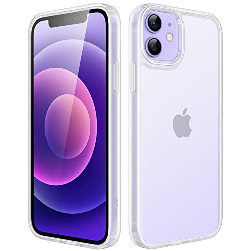 JETech Matt Hülle für iPhone 12/12 Pro 6,1 Zoll, Stoßfest Militärstandard FallSchutz Handyhülle, Mattierte Durchscheinende Rückseite Schutzhülle, Anti-Fingerabdruck (Translucent) von JETech