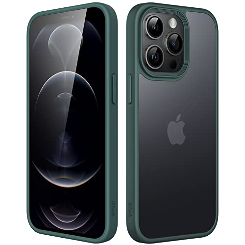 JETech Matt Hülle für iPhone 12 Pro Max 6,7 Zoll, Stoßfest Militärstandard FallSchutz Handyhülle, Mattierte Durchscheinende Rückseite Schutzhülle, Anti-Fingerabdruck (Dunkelgrün) von JETech