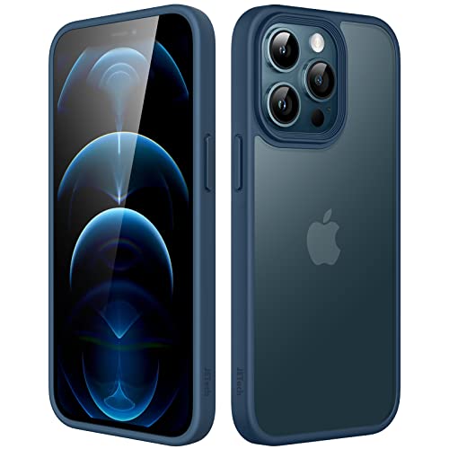 JETech Matt Hülle für iPhone 12 Pro Max 6,7 Zoll, Stoßfest Militärstandard FallSchutz Handyhülle, Mattierte Durchscheinende Rückseite Schutzhülle, Anti-Fingerabdruck (Sturmblau) von JETech