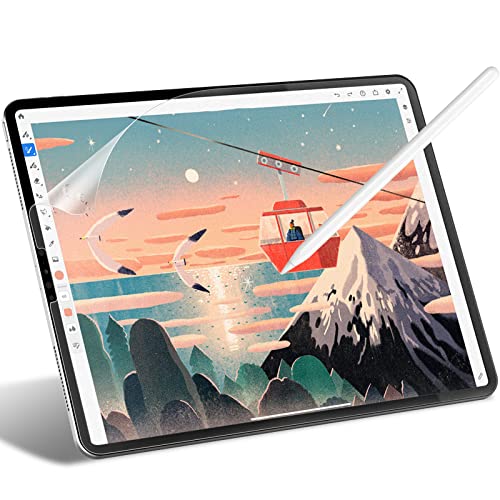 JETech Papier Schutzfolie für iPad Pro 12.9 Zoll (Modell 2022/2021/2020/2018, 6./5./4./3. Gen), Blendfreiem, Matt PET Displayschutz Folie zum Zeichnen von JETech