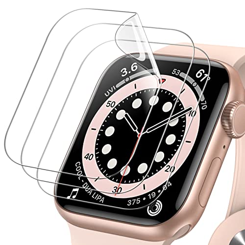 JETech Schutzfolie Kompatibel mit Apple Watch SE (2022/2020) /Series 6 5 4 44 mm, Hoch Definition TPU Displayschutz, Ultradünn, 3 Stück von JETech
