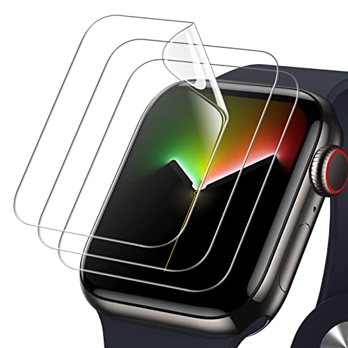 JETech Schutzfolie für Apple Watch Series 9/8/7 41 mm, Flexibler TPU Folie Displayschutz, Anti-Kratzer HD Klar, 3 Stück von JETech