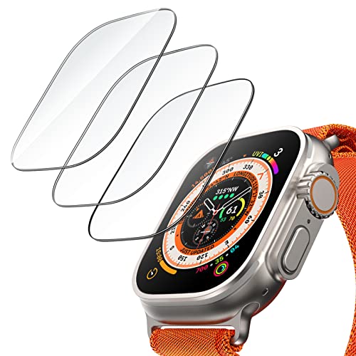 JETech Schutzfolie für Apple Watch Ultra 2/1 49 mm, Panzer Schutz Glas Displayschutz, HD Klar, 3 Stück von JETech