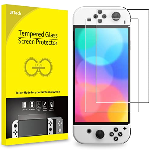 JETech Schutzfolie für Nintendo Switch (OLED-Modell) 7 Zoll 2021 Veröffentlichung, Gehärtete Glasfolie, 2 Stücke von JETech