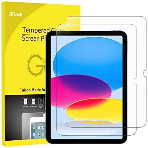 JETech Schutzfolie für iPad 10 (10,9 Zoll, Modell 2022, 10. Generation), Panzer Schutz Glas Folie Displayschutz, HD Klar, 2 Stück von JETech