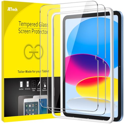 JETech Schutzfolie für iPad (A16) 11./10. Generation (2025/2022) mit Einfaches Installationswerkzeug, Panzer Schutz Glas Folie Displayschutz, HD Klar, 2 Stück von JETech