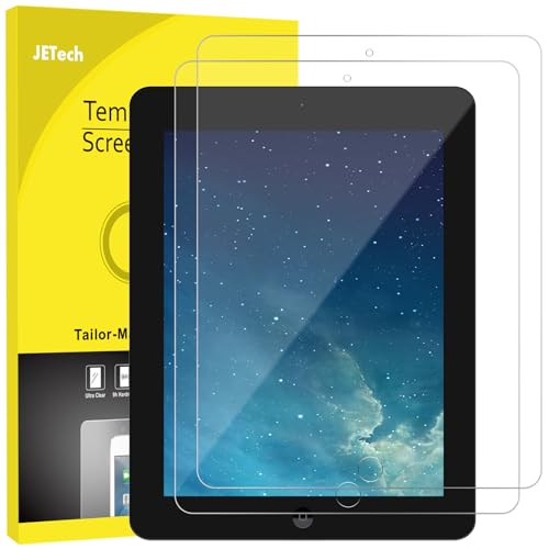 JETech Schutzfolie für iPad 4, iPad 3 und iPad 2 (Älteste Modelle), Panzer Schutz Glas Folie Displayschutz, HD Klar, 2 Stück von JETech